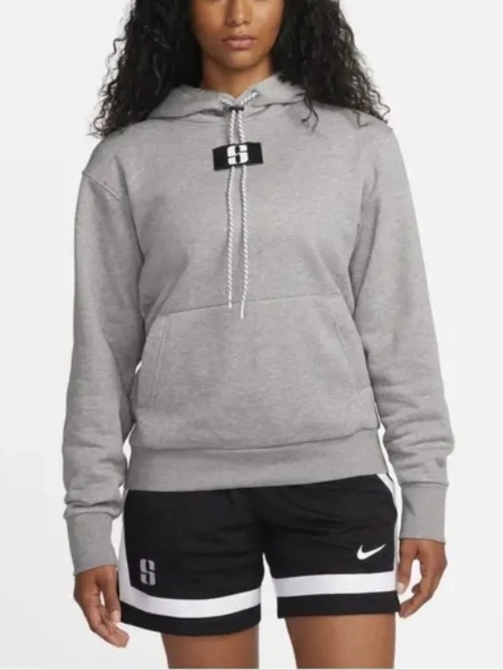 Nike Sabrina Fleece Basketball Hoodie Grey Pullover Sweatshirt Size S